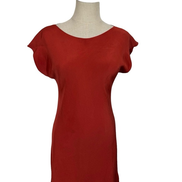 PETER COHEN 100% Silk Midi Slip Dress in Rust PLEASE READ - Picture 2 of 10